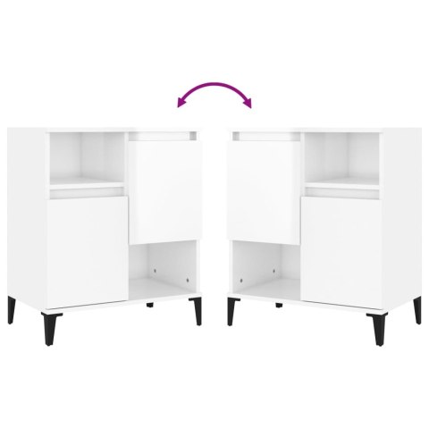 Komoda, biała z połyskiem, 60x35x70 cm, materiał drewnopochodny