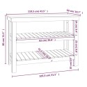 Stolik roboczy, szary, 110,5x50x80 cm, lite drewno sosnowe