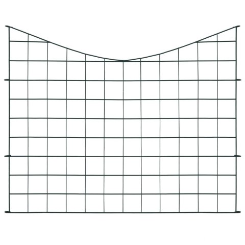 Płotek ogrodowy, wklęsły łuk, 77,5x64 cm, zielony