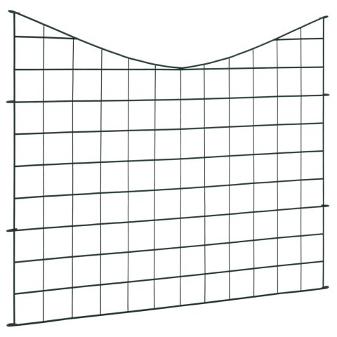 Płotek ogrodowy, wklęsły łuk, 77,5x64 cm, zielony