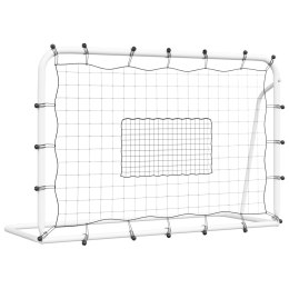 Bramka piłkarska z siatką, biało-czarna, 184x61x123 cm
