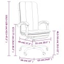 Rozkładany fotel biurowy, jasnoszary, obity tkaniną