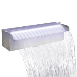 Fontanna/wodospad do basenu, 30 cm, z oświetleniem LED