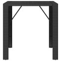 Stolik barowy ze szklanym blatem, czarny, 105x80x110 cm