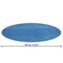 Bestway Pokrywa solarna na basen Flowclear, okrągła, 462 cm, niebieska