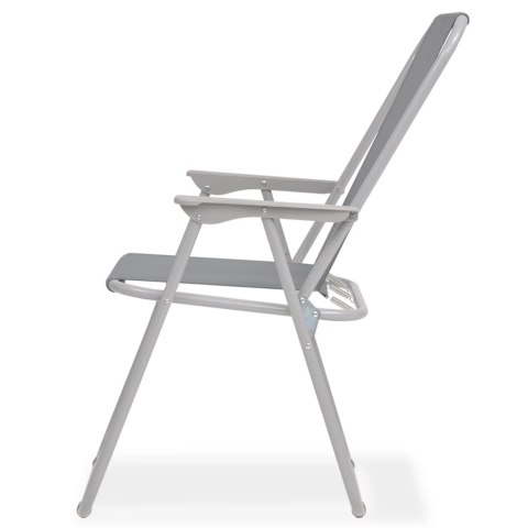 8-cz. zestaw mebli ogrodowych, stal i textilene, szary