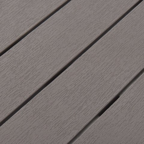 Stolik ogrodowy z 2 ławkami, plastik, kolor brązowy