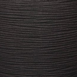 Capi Kwadratowa donica Nature Rib, 40 x 40 cm, czarna, KBLR903