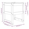 Donice, 2 szt., 40x40x52,5 cm, lite drewno sosnowe