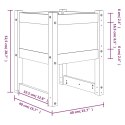 Donice, 2 szt., szare, 40x40x52,5 cm, lite drewno sosnowe