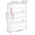 Donica, 77x25x104,5 cm, lite drewno sosnowe