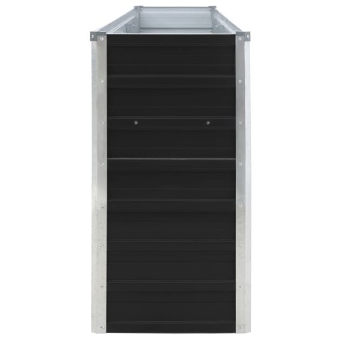 Donica do podniesionej grządki, 320x40x77 cm, stal, antracytowa