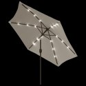 Parasol na wysięgniku z LED, 3 m, biały