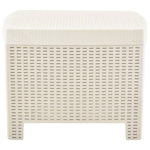 3-częściowy zestaw mebli do ogrodu, plastik, biały