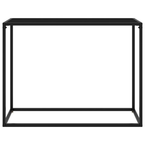 Stolik konsolowy, czarny, 100x35x75 cm, szkło hartowane