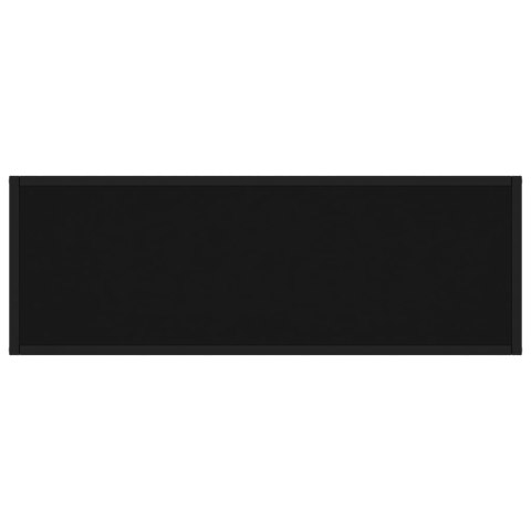 Stolik konsolowy, czarny, 100x35x75 cm, szkło hartowane