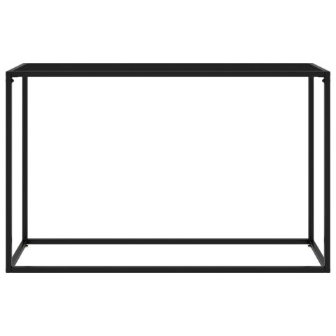 Stolik konsolowy, czarny, 120x35x75 cm, szkło hartowane