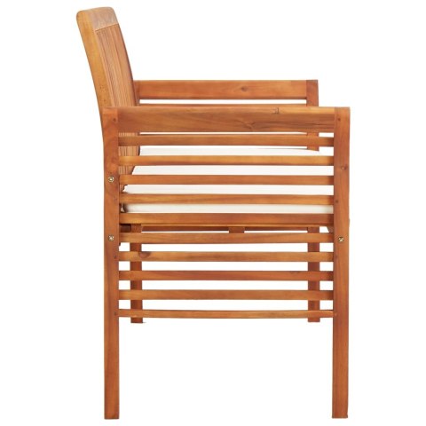 3-osobowa ławka ogrodowa z poduszką, 150 cm, drewno akacjowe