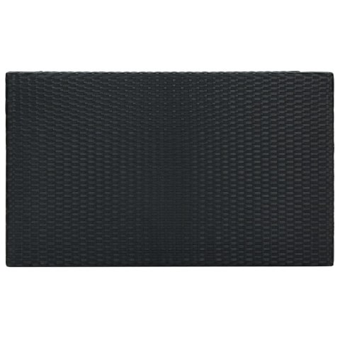 Ogrodowy stolik barowy, czarny, 100x60,5x110,5 cm, polirattan