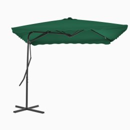 Parasol ogrodowy na słupku stalowym, 250 x 250 cm, zielony