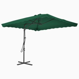 Parasol ogrodowy na słupku stalowym, 250 x 250 cm, zielony