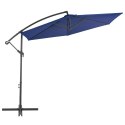 Parasol wiszący z aluminiowym słupkiem, 300 cm, niebieski