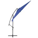 Parasol wiszący z aluminiowym słupkiem, 300 cm, niebieski