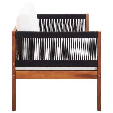 Sofa ogrodowa, 2-osobowa, lite drewno akacjowe