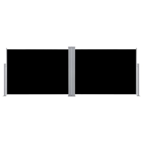 Zwijana markiza boczna, czarna, 100 x 1000 cm