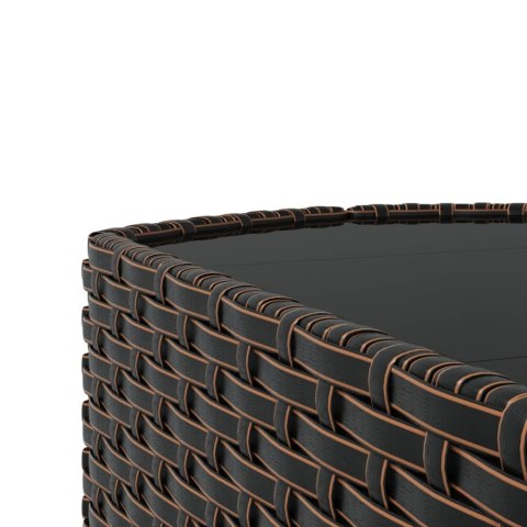 3-cz. zestaw wypoczynkowy do ogrodu, poduszki, brąz, polirattan