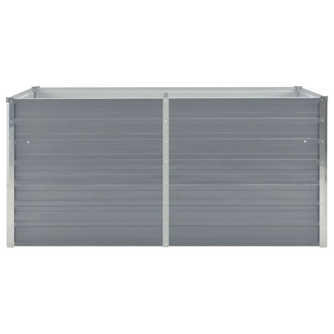 Donica ogrodowa, 160 x 80 x 77 cm, stal galwanizowana, szara