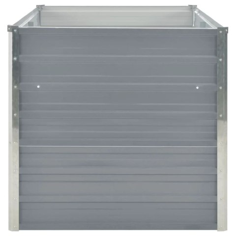 Donica ogrodowa, 160 x 80 x 77 cm, stal galwanizowana, szara