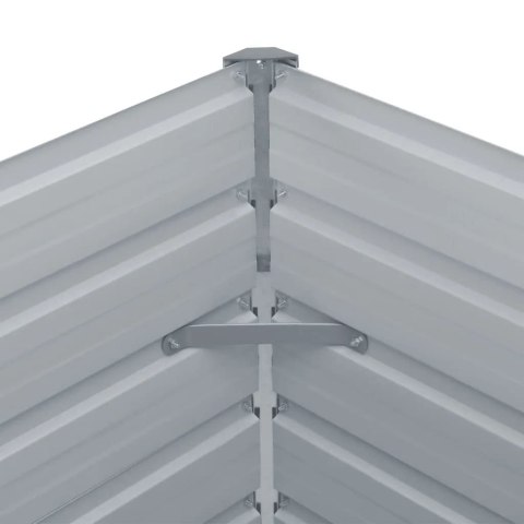 Donica ogrodowa, 160 x 80 x 77 cm, stal galwanizowana, szara