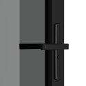 Drzwi wewnętrzne, 102,5x201,5 cm, czarne, szkło ESG i aluminium