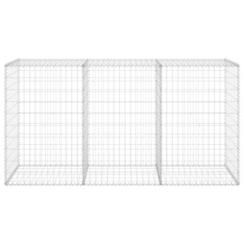 Mur gabionowy z pokrywami, stal galwanizowana, 200x60x100 cm