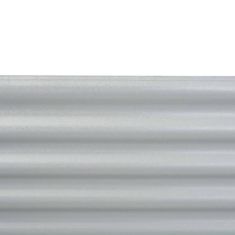 Podwyższona donica z galwanizowanej stali 160x80x81 cm, srebrna