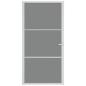 Drzwi wewnętrzne, 102,5x201,5 cm, białe, szkło ESG i aluminium
