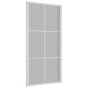 Drzwi wewnętrzne, 102,5x201,5 cm, białe, szkło mat i aluminium