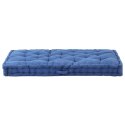 Poduszka na podłogę lub palety, bawełna, 120x80x10 cm, błękitna