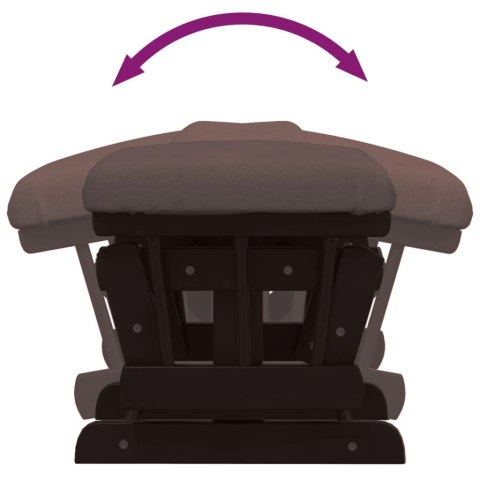 Fotel pływający z podnóżkiem, brązowy, obity tkaniną