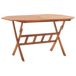 Składany stół ogrodowy, 135x85x75 cm, lite drewno akacjowe