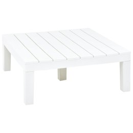 Stolik ogrodowy, biały, 78 x 78 x 31 cm, plastikowy