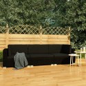 3-częściowa sofa ogrodowa z poduszkami, rattan PE, czarna