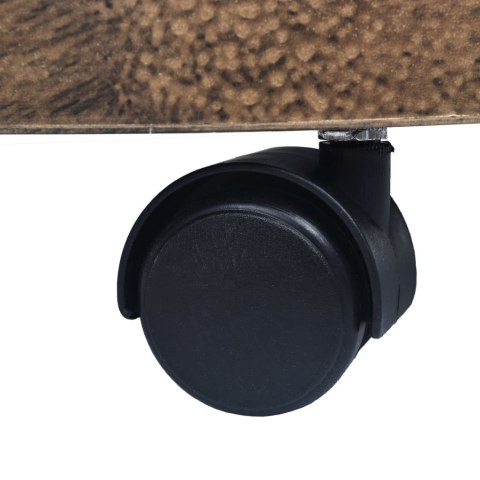 Stojaki na kółkach pod donice, 6 szt., brąz, 38 cm, plastik