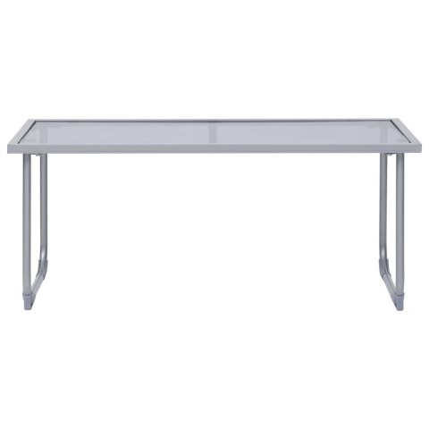 4-cz. zestaw wypoczynkowy do ogrodu, tkanina i stal, szary