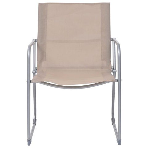 4-cz. zestaw wypoczynkowy do ogrodu, tkanina i stal, taupe