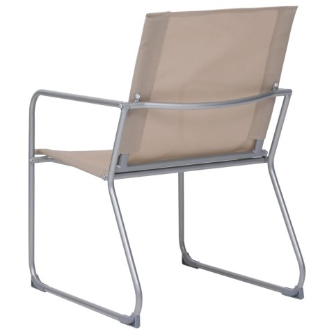 4-cz. zestaw wypoczynkowy do ogrodu, tkanina i stal, taupe