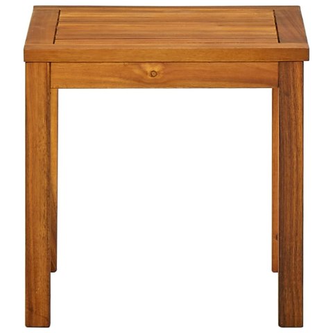 Leżak ze stolikiem, lite drewno akacjowe i tkanina textilene