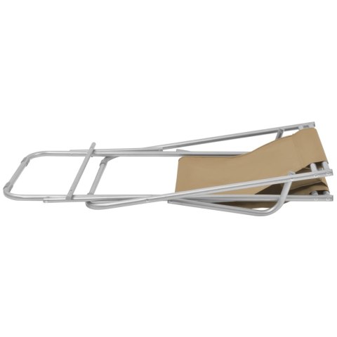 Rozkładane leżaki tarasowe, 2 szt., stal, taupe