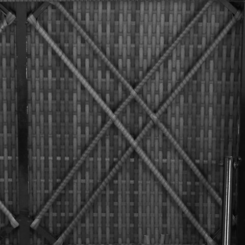 Leżak ogrodowy z poduszką, polirattan, szary